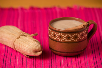 Tamales con atole dia de la Candelaria