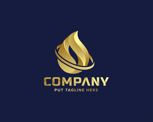 Eco Water drop Logo template for company