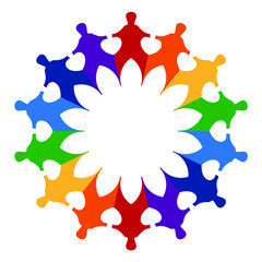 Teamwork unity  and mystic vector design