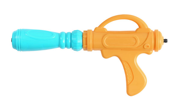 Plastic Water Gun Isolated On White Background