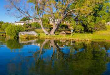 Rural panorama of Lake Alexandrina, Tekapo Area, New Zealand