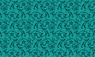 Elegant Motif of Christmas floral background, for wrapping paper pattern with unique leaf flower drawing.