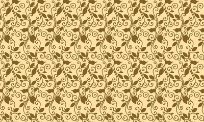 Elegant Motif of Christmas floral background, for wrapping paper pattern with unique leaf flower drawing.