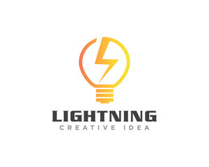 Electric Lightening Logo Design Vector