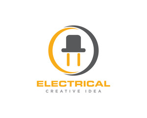 Electric Lightening Logo Design Vector