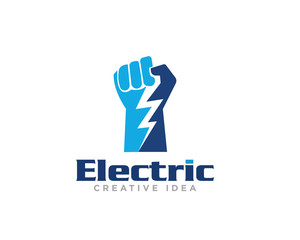 Electric Lightening Logo Design Vector