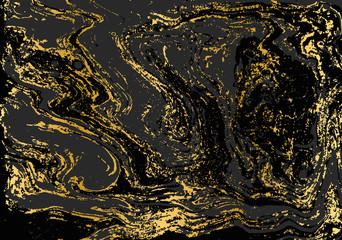 Obraz na płótnie Canvas Black and white marbling pattern. Monochrome marble liquid texture.