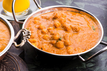 Chana Masala: Traditional Indian dish with chickpeas and curry