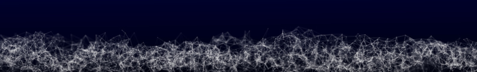 Panorama illustration background. Abstract connecting dots and lines. Concept of science digital technology. 