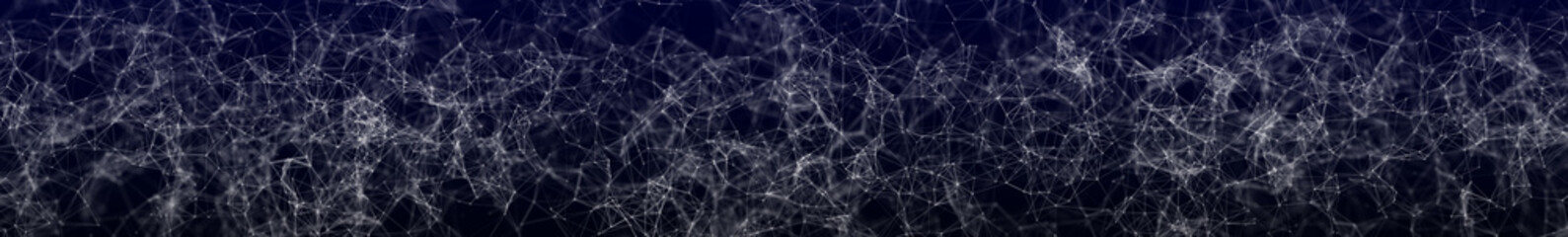 Panorama illustration background. Abstract connecting dots and lines. Concept of science digital technology. 