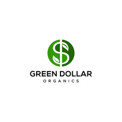 Illustration Modern coin dollar with leaf pay cash money sign