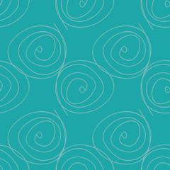 Swirly on Blue seamless doodle surface pattern design vector background