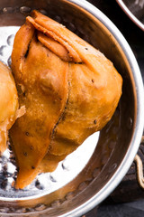 Veg Samosa - is a crispy and spicy Indian triangle shape snack