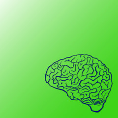 brain on black background