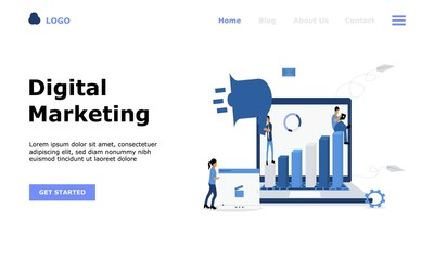 Digital Marketing Strategy Vector Illustration Concept, Suitable for web landing page, ui,  mobile app, editorial design, flyer, banner, and other related occasion