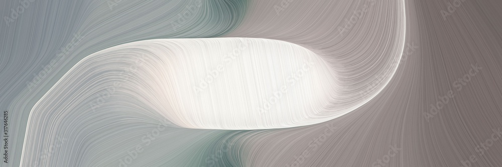 Aufkleber moving designed horizontal header with dark gray, linen and dim gray colors. dynamic curved lines with fluid flowing waves and curves