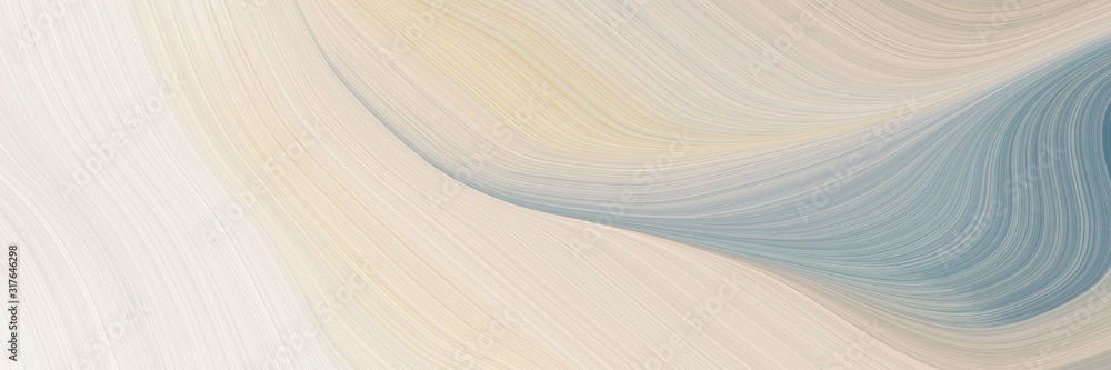 Aufkleber surreal horizontal banner with light gray, light slate gray and dark gray colors. dynamic curved lines with fluid flowing waves and curves
