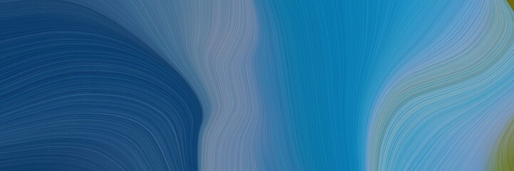 artistic banner with steel blue, midnight blue and cadet blue colors. dynamic curved lines with fluid flowing waves and curves