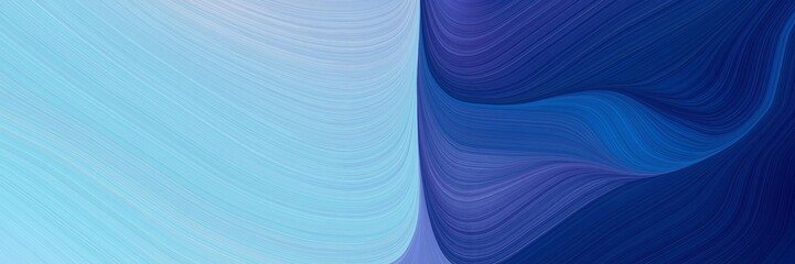 surreal header design with sky blue, midnight blue and strong blue colors. dynamic curved lines with fluid flowing waves and curves