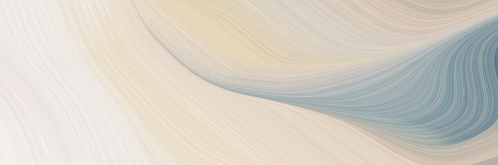 surreal horizontal banner with light gray, light slate gray and dark gray colors. dynamic curved lines with fluid flowing waves and curves