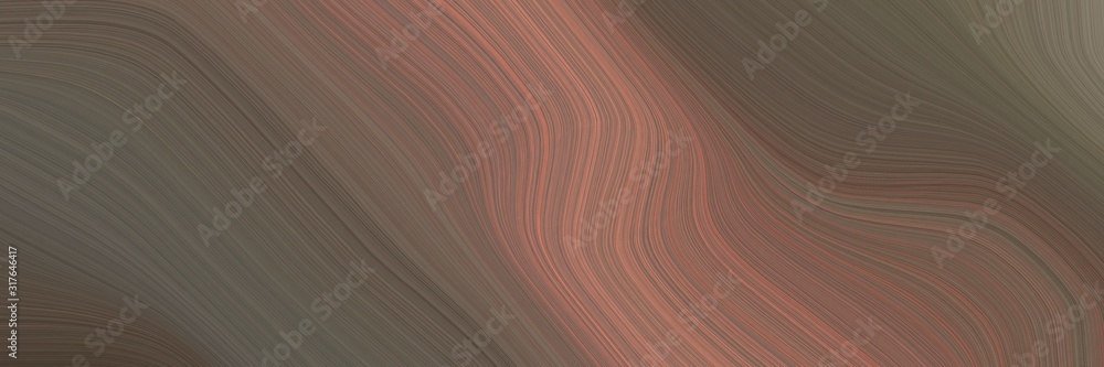 Poster colorful header design with pastel brown, rosy brown and old mauve colors. dynamic curved lines with fluid flowing waves and curves