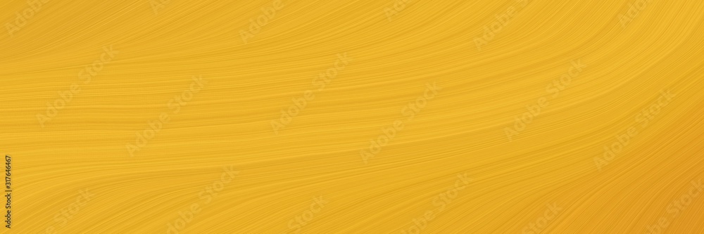 Poster decorative header with golden rod, vivid orange and dark golden rod colors. dynamic curved lines wit