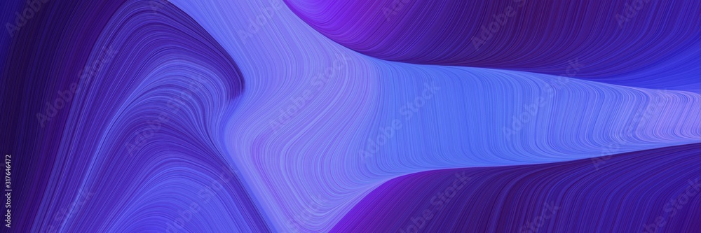 Aufkleber surreal banner design with dark slate blue, medium slate blue and very dark violet colors. dynamic curved lines with fluid flowing waves and curves