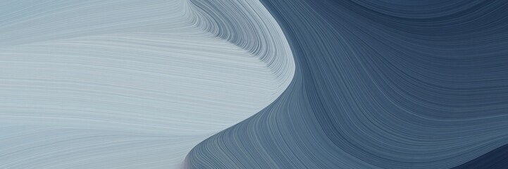 flowing designed horizontal header with ash gray, dark slate gray and pastel blue colors. dynamic curved lines with fluid flowing waves and curves