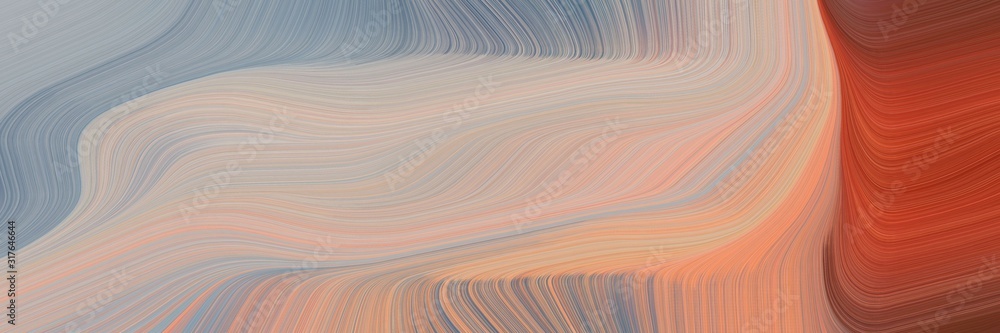 Aufkleber moving designed horizontal header with dark gray, tan and sienna colors. dynamic curved lines with fluid flowing waves and curves