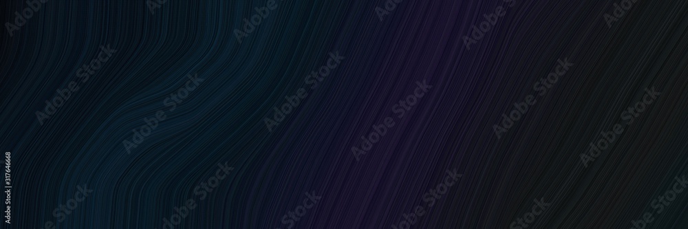Aufkleber moving header design with very dark blue and black colors. dynamic curved lines with fluid flowing waves and curves