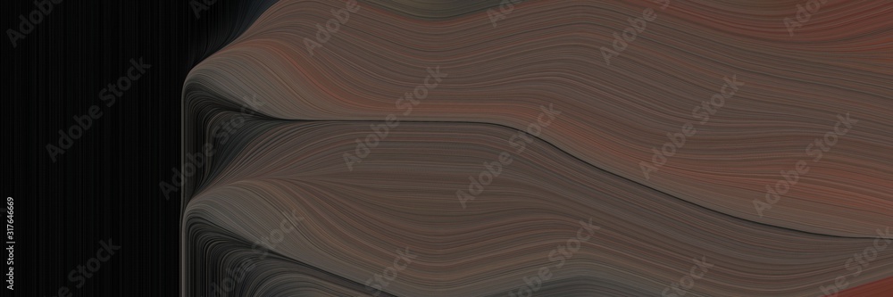 Poster artistic header with old mauve, black and very dark blue colors. dynamic curved lines with fluid flo