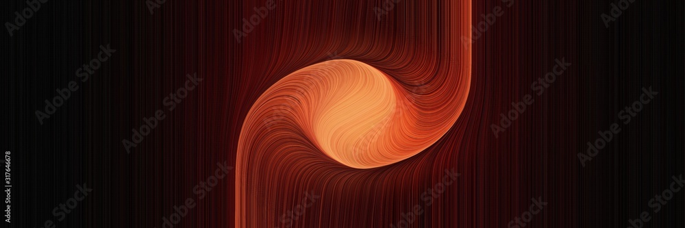 Poster colorful banner with coffee, black and dark red colors. dynamic curved lines with fluid flowing waves and curves