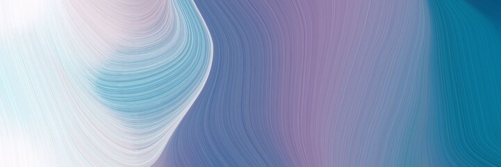 surreal header design with light slate gray, lavender and teal colors. dynamic curved lines with fluid flowing waves and curves