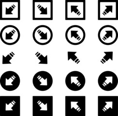 矢印アイコン 四方向セット	