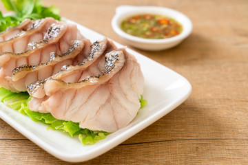 Steamed Grouper Fish with Spicy Dipping Sauce