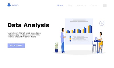 Data Analysis Vector Illustration Concept, Suitable for web landing page,  ui, mobile app, editorial design, flyer, banner, and other related occasion