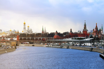 Obraz premium Beautiful landscape photos of the Moscow winter Kremlin