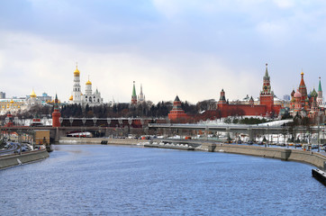 Obraz premium Beautiful landscape photos of the Moscow winter Kremlin