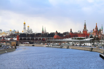 Beautiful landscape photos of the Moscow winter Kremlin