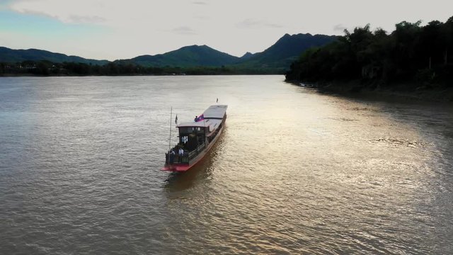 A Boat Ride On The Mekong River In Laos