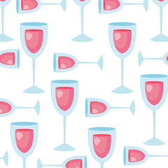 background of cups wine icons
