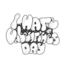 I hate valentines day. Greeting card with lettering and doodles.