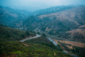 Naklejka premium Verdant and dry Northern Californian landscape
