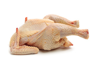 Raw fresh chicken isolated on white background  © zcy