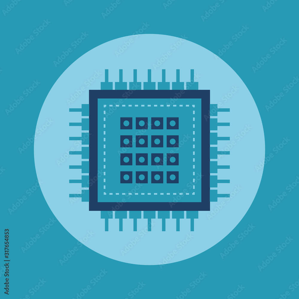 Poster cpu processor icon