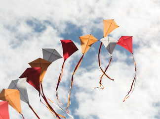 Colorful Kite Flying in the sky, Bondi Beach Sydney