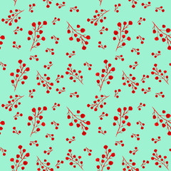 Pattern watercolor ornamental flowers with leaves on the background