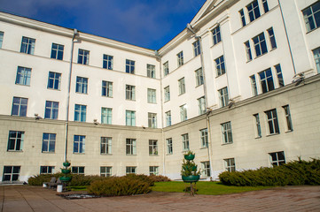 The building of the old university in the city