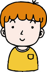 Hand painted cute Smiling people icon