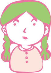 Colorful Rough doodling Hand painted cute Smiling people icon